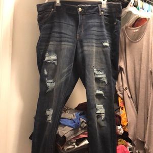 Maurice’s distressed skinny jeans
